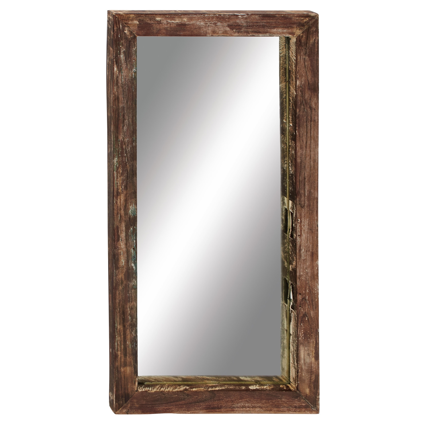 Antique Like Wood Teak Wall Mirror - Image 0