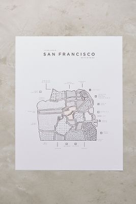 Neighborhood Patterns City Map, San Francisco - Image 0