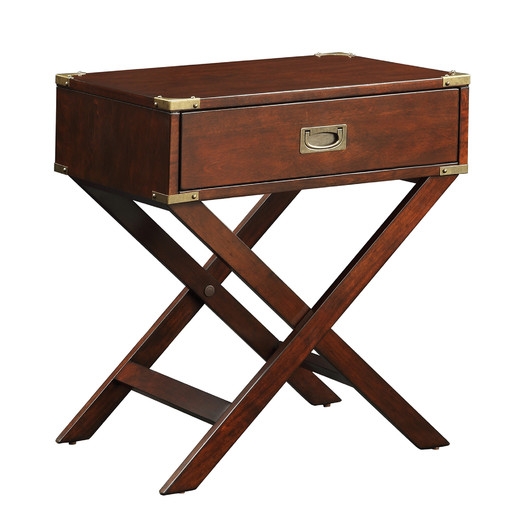 Neptune 1 Drawer End Table - Espresso - Image 0