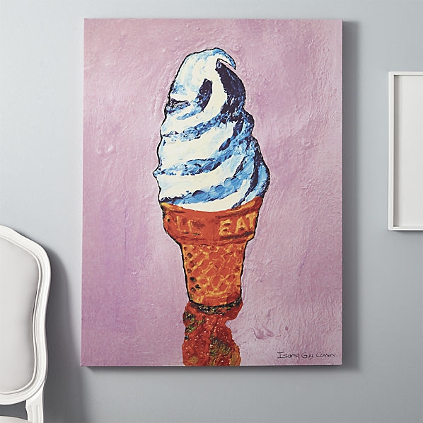 Vanilla ice cream cone print - 30x40, Unframed - Image 0