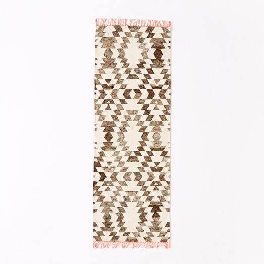 Palmette Chenille Wool Kilim Rug - Image 0