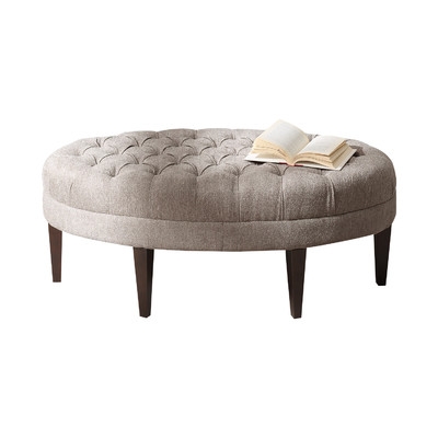 Martin Button Tufted Oval Ottoman - Image 0