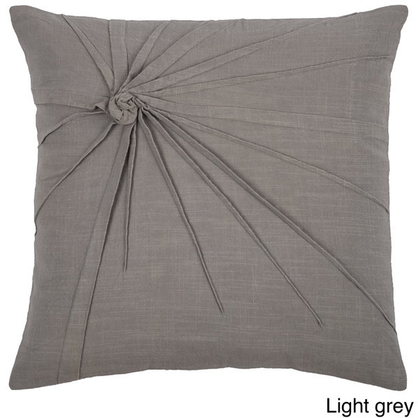 18-inch Twisted Knot Throw Pillow - Light Grey - Polyester fill - Image 0