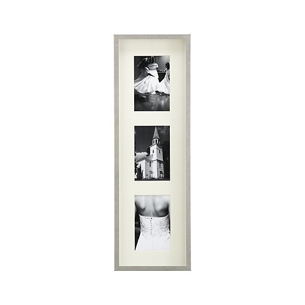 Brushed Silver Triple 4x6 Wall Frame - Image 0