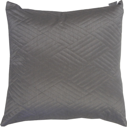 Urban Loft Quilted Solid Throw Pillow - Gray - 20sq. - Feather fill - Image 0