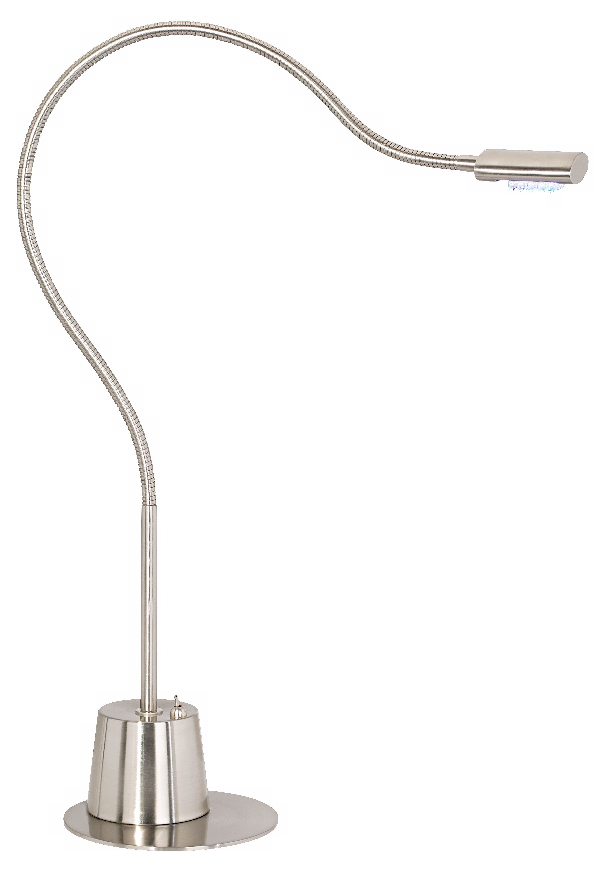 LED Extended Gooseneck Brushed Nickel Desk Lamp - Image 0