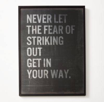 ATHLETIC QUOTE ART -27"W x 36"H-Framed (Black) - Image 0