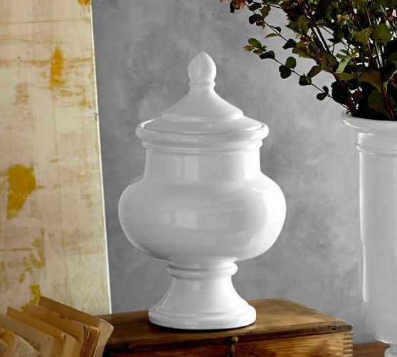 HUDSON CERAMIC VASES- Lidded Vase - Image 0