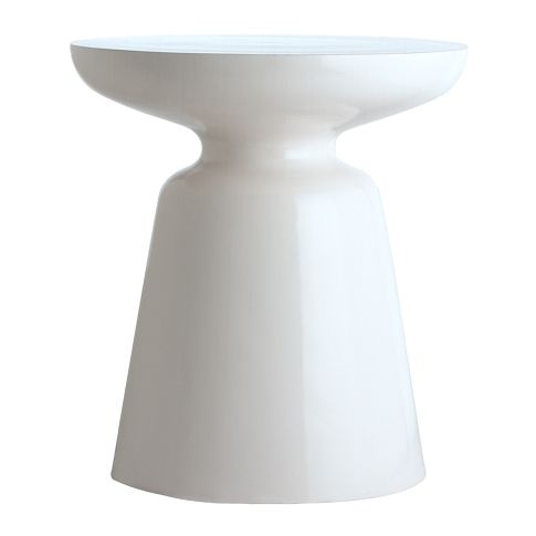 Martini Side Table, Metal, White - Image 0