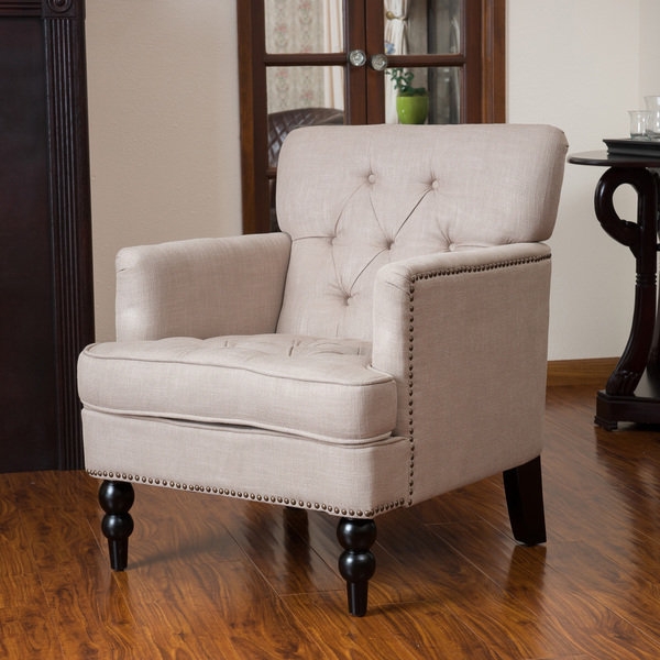 Christopher Knight Home Malone Beige Club Chair - Image 0