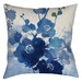 Streams of Blues Printed Throw Pillow - 16" H x 16" W x 4" D - Insert polyester microfiber - Image 0