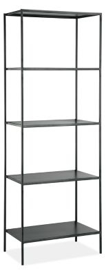 Slim Bookcases in Natural Steel, 24" W - Image 0