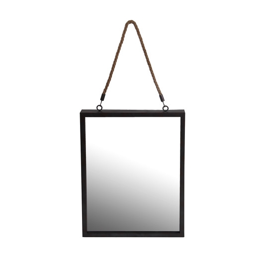 Rectangle Iron Mirror with Rope - Image 0