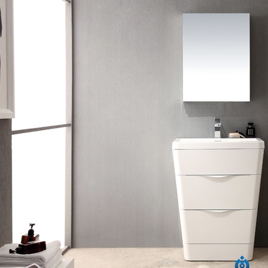 Milano 26" Single Sink Modern Bathroom Vanity Set - Image 0