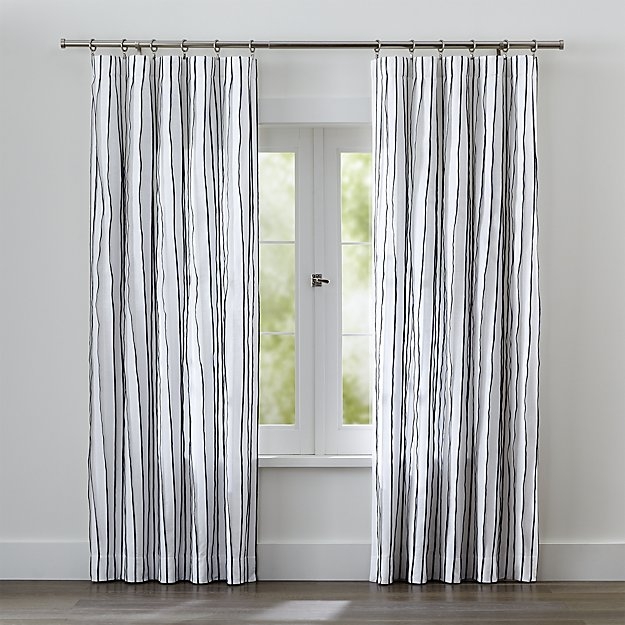 Kendal Striped Curtain Panel - Blue, 84"L - Image 0