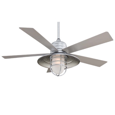54" RainMan 5 Blade Indoor / Outdoor Ceiling Fan-Galvanized - Image 0