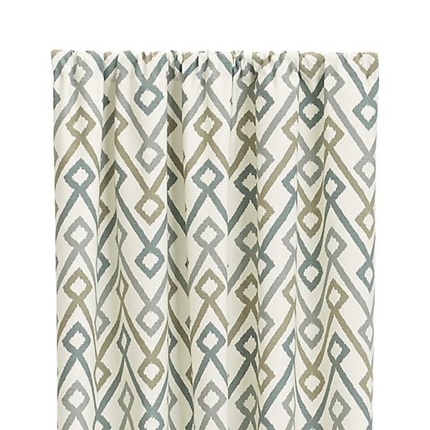 Maddox 50"x108" Khaki/Grey Curtain Panel - Image 0