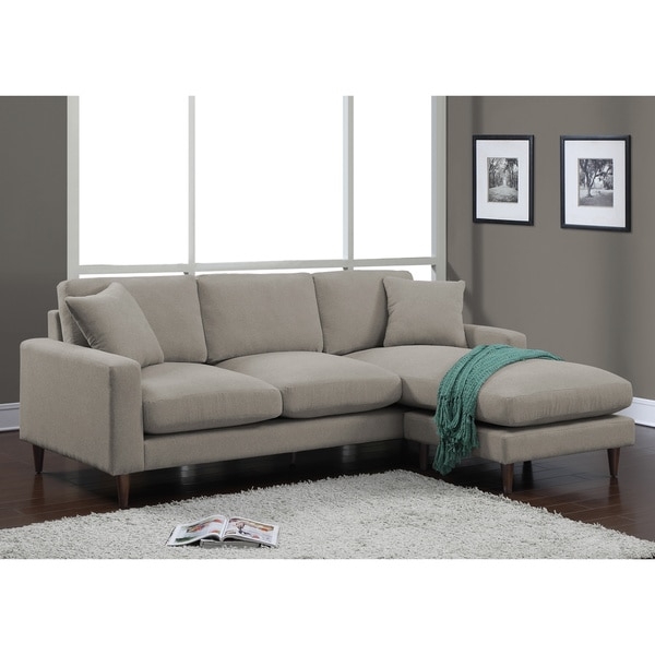 Shaffer Grey Fabric Two-piece Sectional Sofa - Image 0