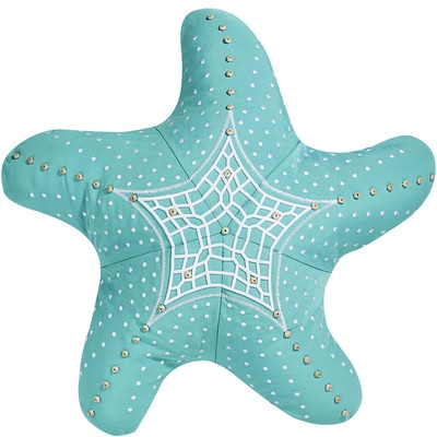 I Sea Life Coastal Starfish Outdoor Sunbrella Throw Pillow - Image 0