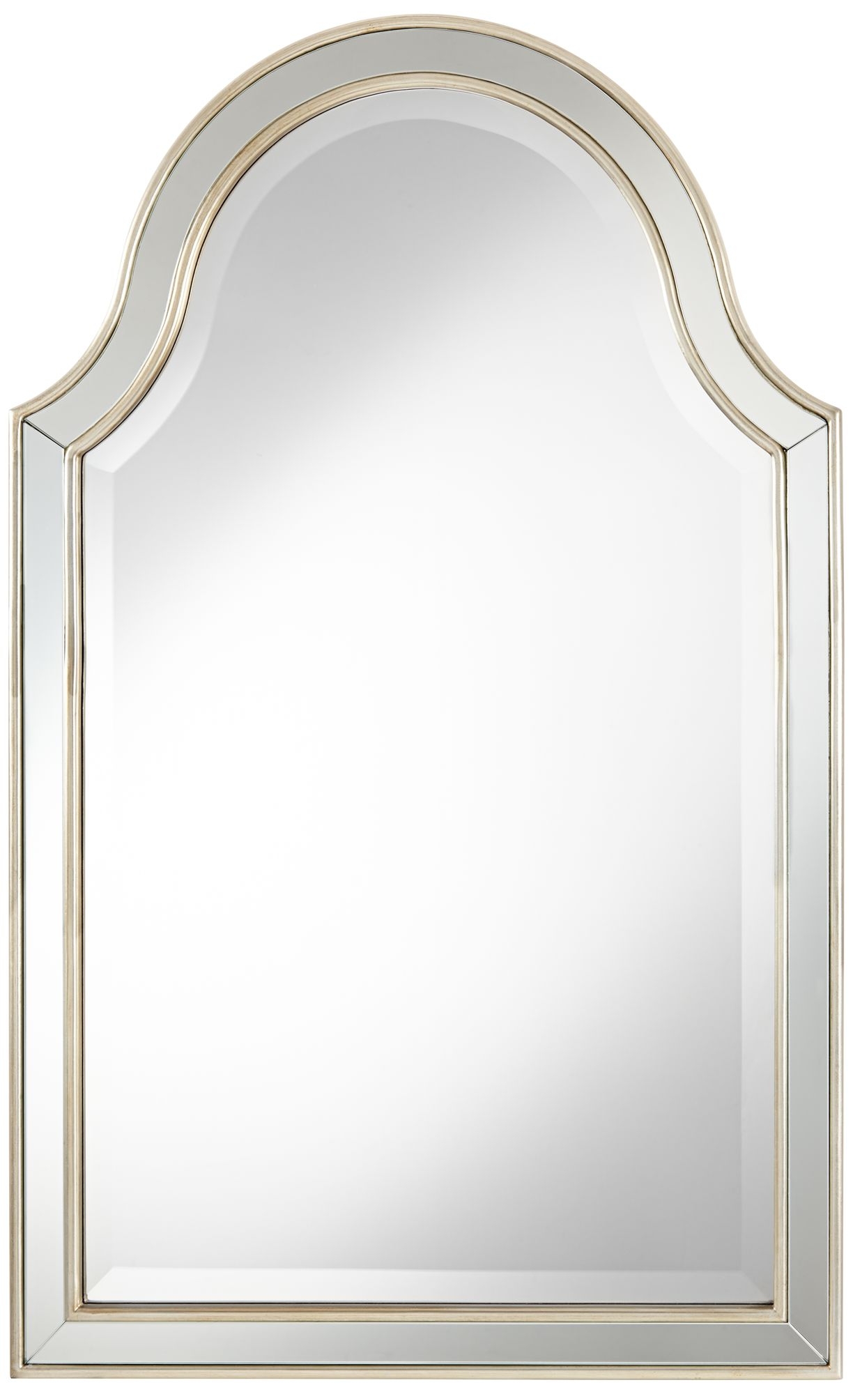 Uttermost Ela Antiqued Silver 24"x38" Arch Wall Mirror - Image 0