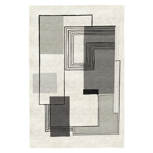 Abstract Lines Special Order Wool Rug - Image 0