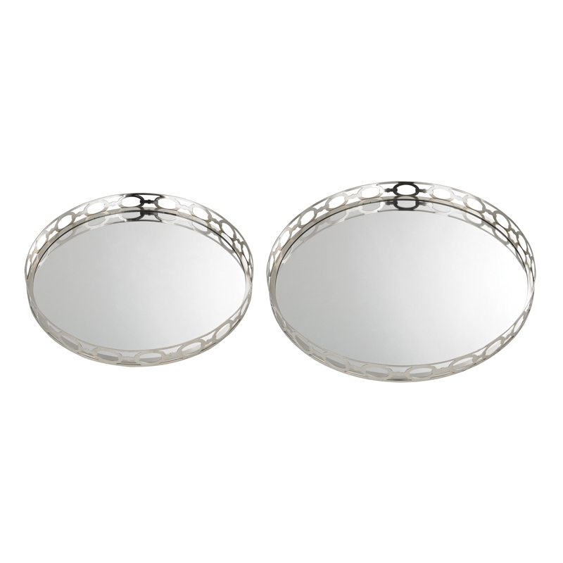 Mirrored Ring Tray -Set of 2 - Image 0