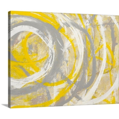 "Yellow Aura" Painting Print on Canvas - 38"x48" - Unframed - Image 0