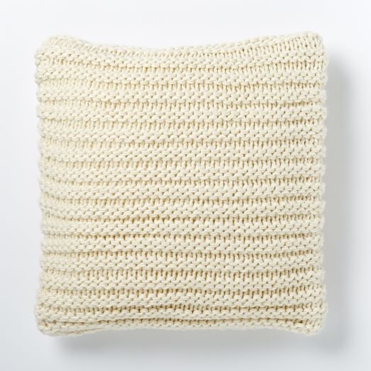 Horizontal Double Rib Pillow Cover - Ivory - Image 0