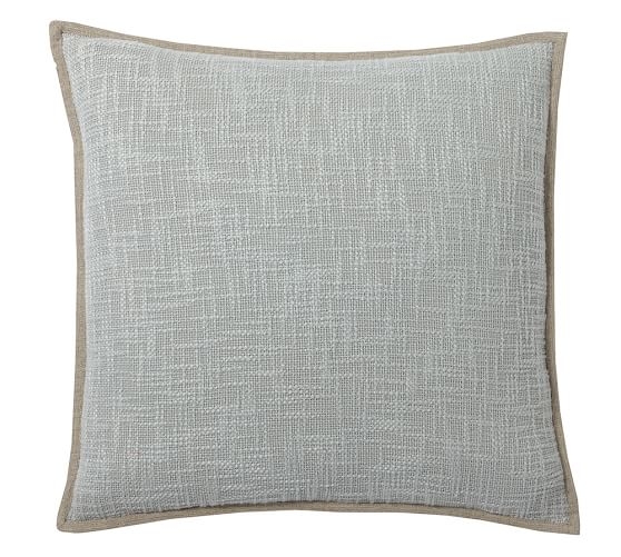 Basketweave Pillow Cover - 20" square - Smoke Gray - Insert Sold Separately - Image 0