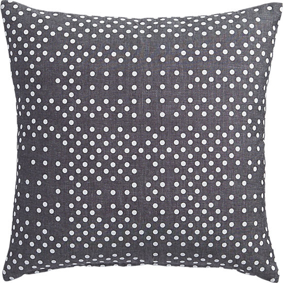 Daub 16" pillow- Comfy grey chambray- Down-alternative insert - Image 0
