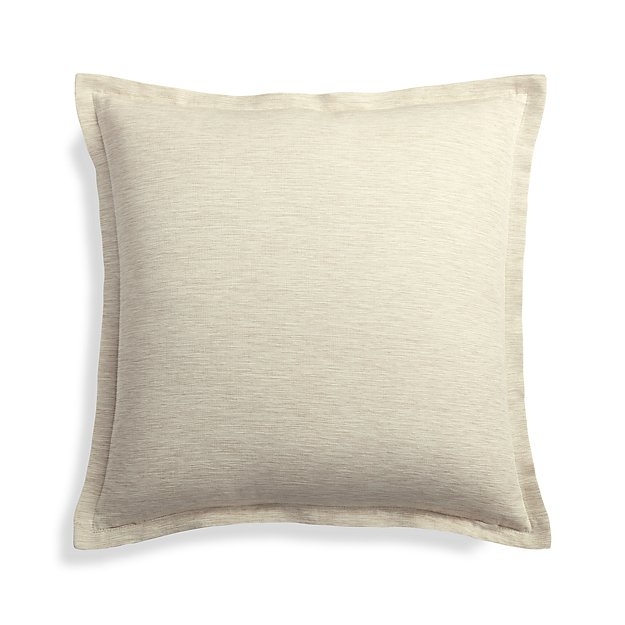 Linden Natural 18" Pillow with Feather-Down Insert - Image 0