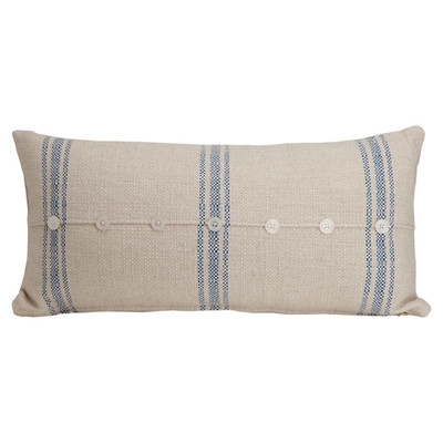 Hampton Classic Large Skinny Cotton Lumbar Pillow - 12" H x 24" W - Down/Feather - Image 0