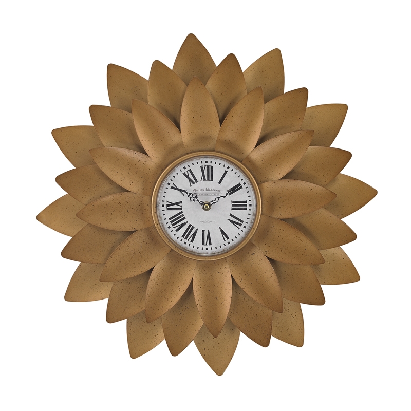 Gold Petal Wall Clock - Image 0