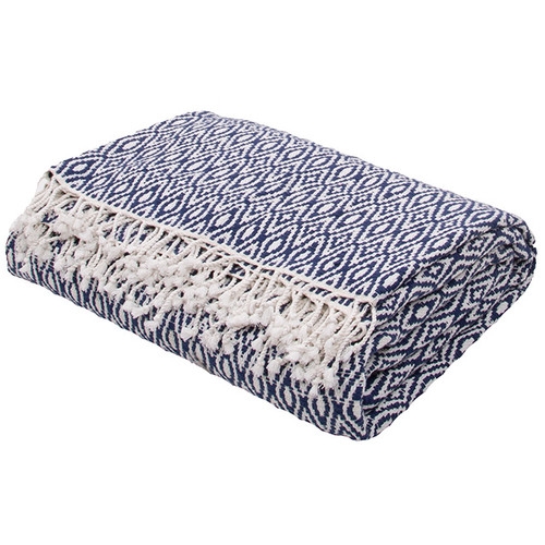 Spirit Handloom Modern Throw Blanket - Blue - Image 0