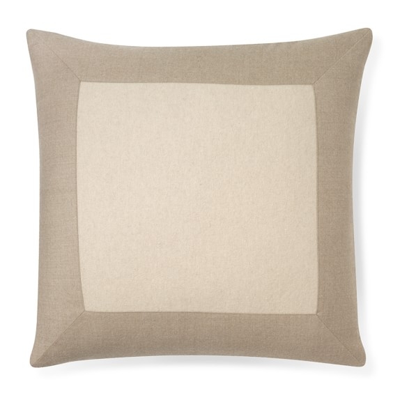 Cashmere & Wool Blend Pillow Cover, Oatmeal-20" sq.-Insert sold separately. - Image 0