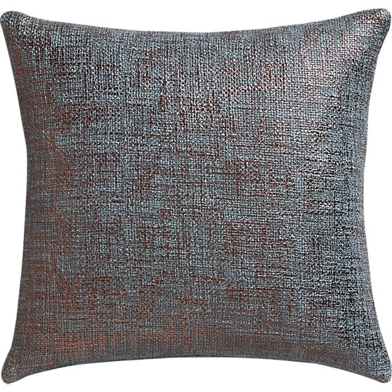 Glitterati slate 16" pillow with feather insert - Image 0