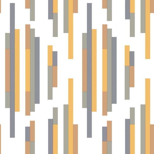 Bars 33' x 20.5" Geometric Wallpaper - Yellow / Grey - Image 0