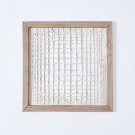 Framed Handmade Paper Wall Art - 17.3"sq. x 1.2"d-Framed - Image 0