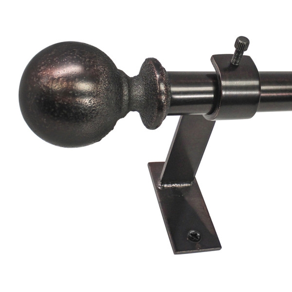 North Branch Ball Telescoping Single Curtain Rod and Hardware Set - Image 0