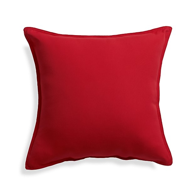 Sunbrella Â® Ribbon Red 20" Sq. Outdoor Pillow - With Insert - Image 0