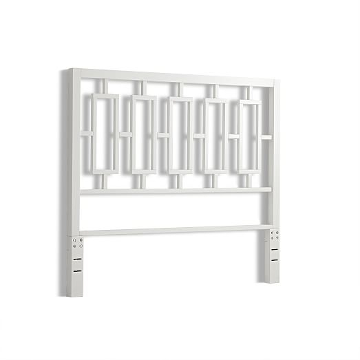 Window Headboard, King, White Lacquer - Image 0