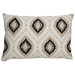 Tribal Pattern Linen Throw Pillow - Oatmeal/marshmallow - 24" H x 16" W x 6" D - Down/Feather Insert - Image 0