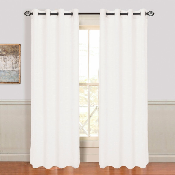 Mia Jacquard Grommet Single Curtain Panel - 95" L x 54" W - Image 0