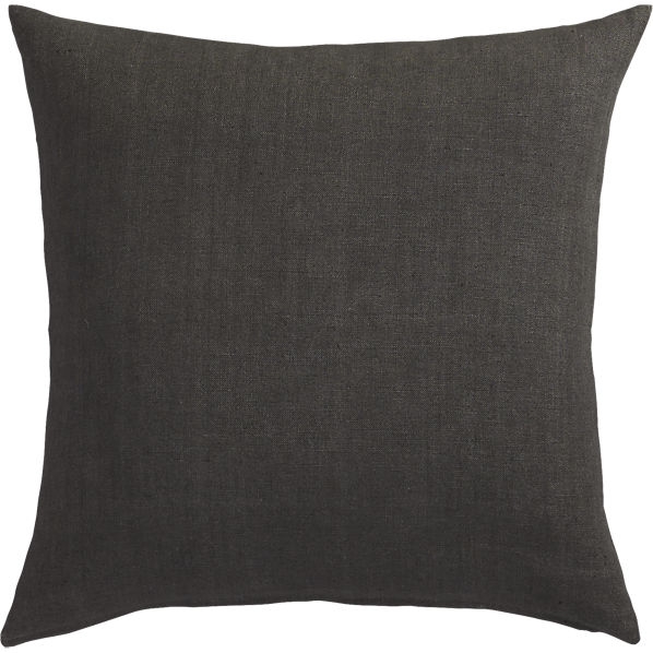 Linon dark grey 20" pillow with feather insert - Image 0