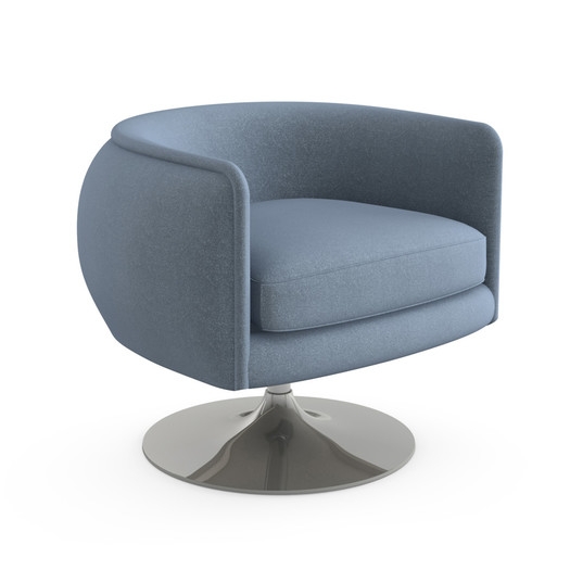 D'Urso Swivel Lounge Chair - Cornaro Mist - Image 0