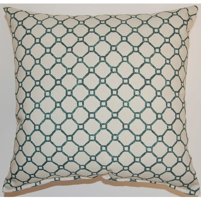 Pamir Cotton Throw Pillow - Turquoise - 17x17 - Poly Insert - Image 0