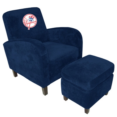 MLB Den Chair and Ottoman - Los Angeles Dodgers - Image 0