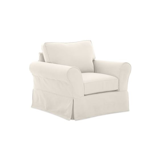 PB Comfort Roll Arm Slipcovered Armchair - Image 0