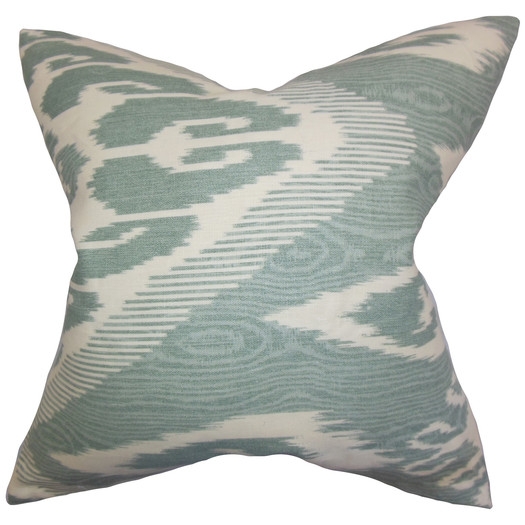 Fernande Ikat Linen Throw Pillow - 18" -  Down/Feather Insert - Image 0