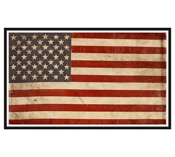 AMERICAN FLAG FRAMED PRINT - 44 X 27 - Image 0